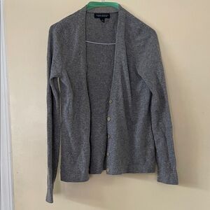 Banana Republic Grey Open-Front Cardigan with Buttons